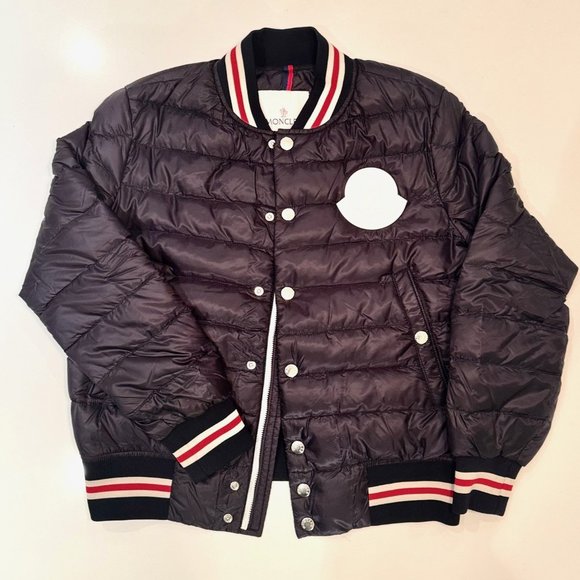 Moncler (Authentic) Boys Bomber Jacket Navy Blue - Size 12 - Picture 1 of 3